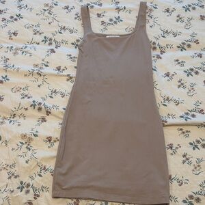 Aritzia 2XS Taupe Bodycon Dress